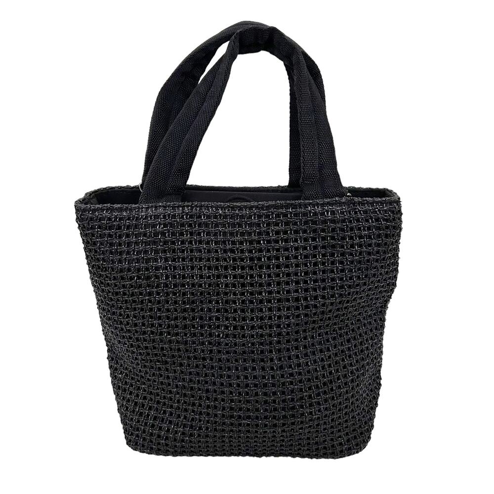 Mondani New York Black Braided Handbag